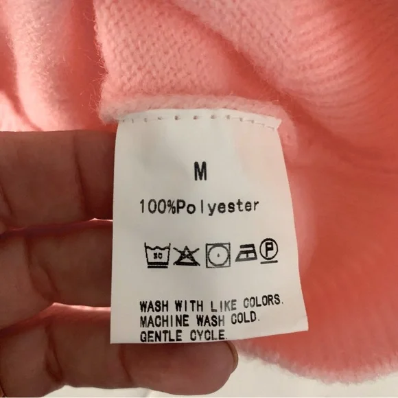 NEW Elegant Decorative Gold and Pearl Button Front Cardigan Sweater Light Pink S - Picture 9 of 9